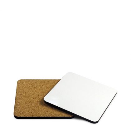 COASTER (ALUMINUM) SQUARE 9.5x9.5 with CORK
