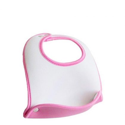 Baby Bib - PINK neoprene pocket+ 6 buttons