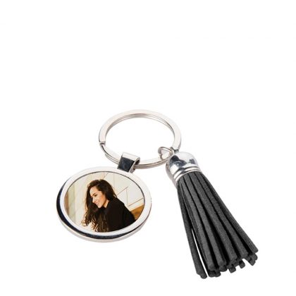 KEY-RING -Tassel (BLACK short) ROUND
