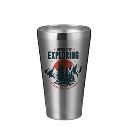 Tumbler 15oz - SILVER with lip
