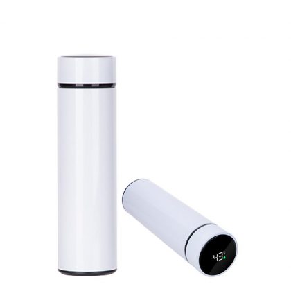 Thermos Bottle 450ml (WHITE) with Temperature Display