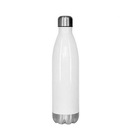 Bowling Bottle 750ml (White) silver bottom