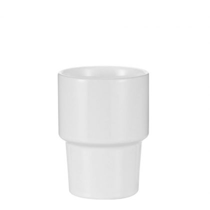 MUG WHITE/GLOSS - 12oz Stackable Travel Mug