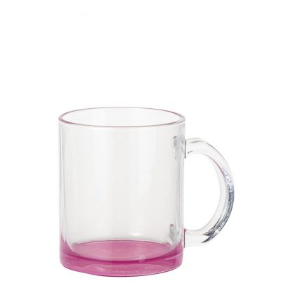 MUG GLASS -11oz (CLEAR) PURPLE bottom