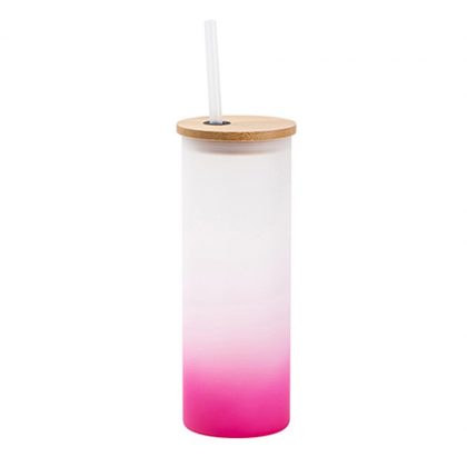 Skinny Glass Tumbler 17oz (FROSTED) PURPLE Gradient