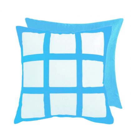 Pillow Cover 40x40  (9 Panels) Blue Light Polyester