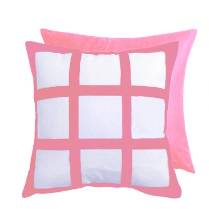Pillow Cover 40x40  (9 Panels) Pink Polyester
