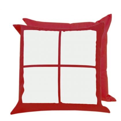 Pillow Cover 40x40  (4 Panels) Red Polyester
