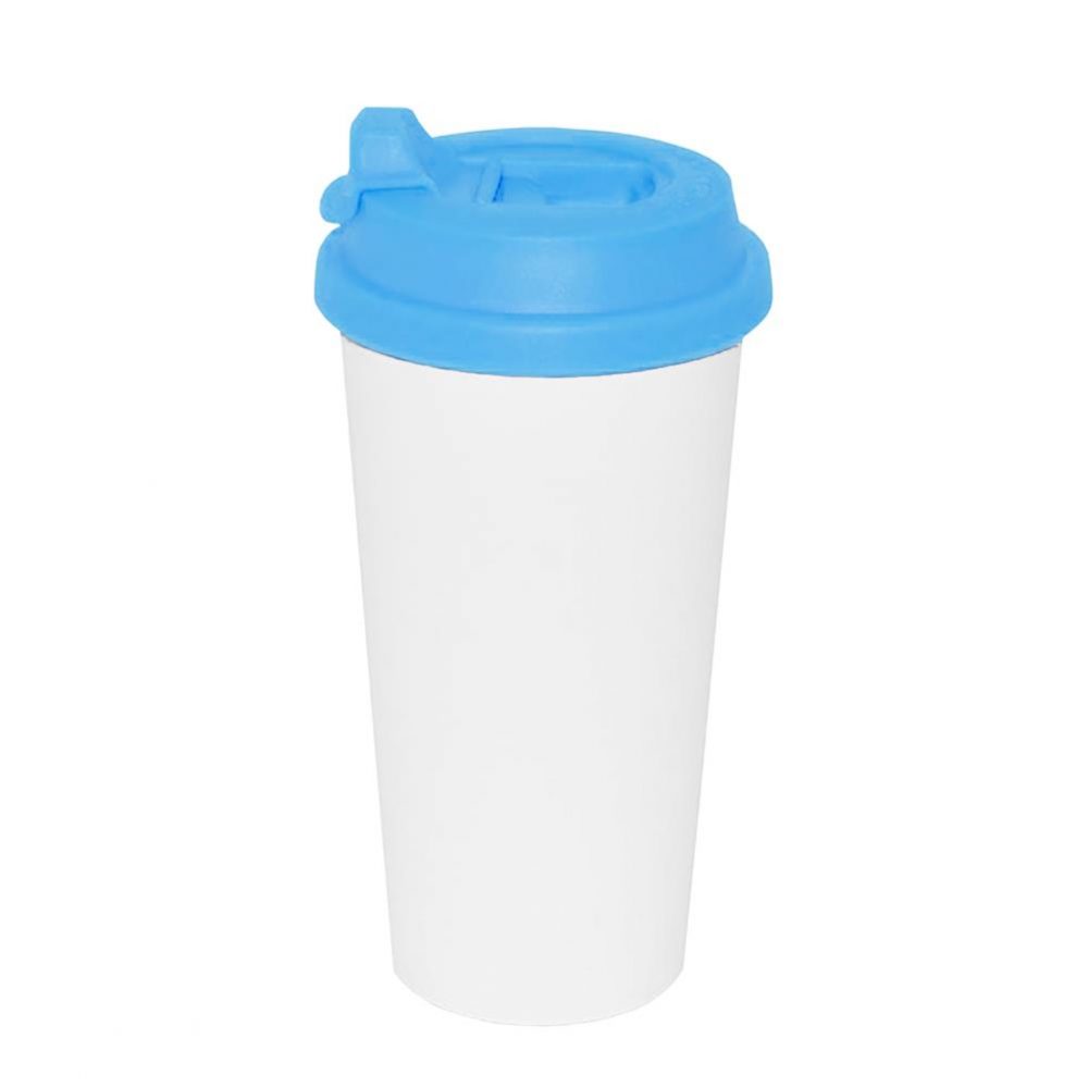 Tumbler Mug 450ml (Plastic) BLUE with flip-lock lid