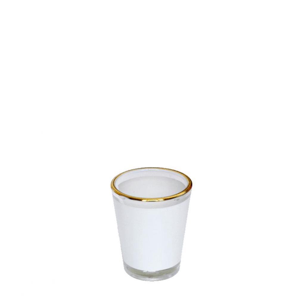 Shot Glass - 1.5oz (Clear) with Patch & Gold Rim
