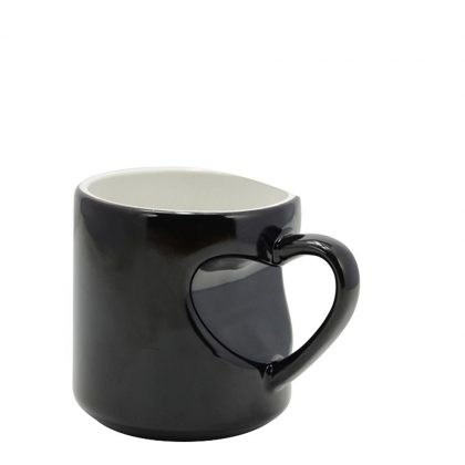 MUG CHANGING COLOR 11oz. (HEART) BLACK gloss