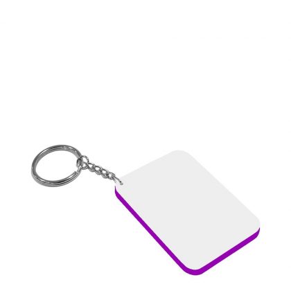 Key-ring 48x68mm (Plastic 2-sided) PURPLE edge