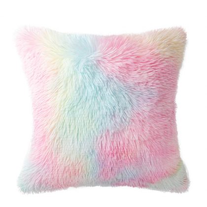 Pillow Cover 45x45 (long Fleece) White/Back Microfiber