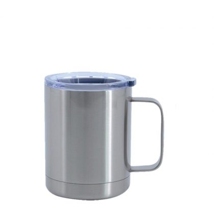 Stainless Steel Mug 10oz - SILVER with Handle
