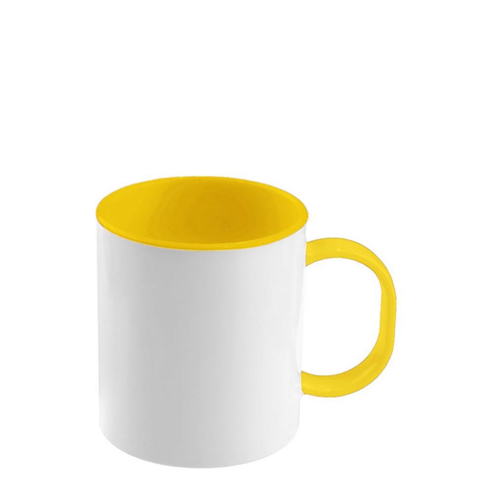 Plastic Mug 11oz. (Inner+Handle) YELLOW