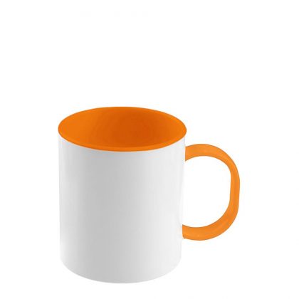 Plastic Mug 11oz. (Inner+Handle) ORANGE
