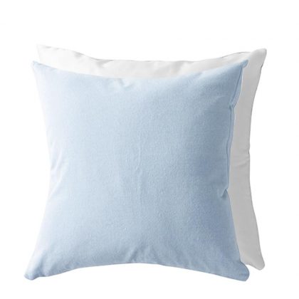 Pillow Cover 40x40 (BLUE Light back) Cotton oxford & super soft Satin
